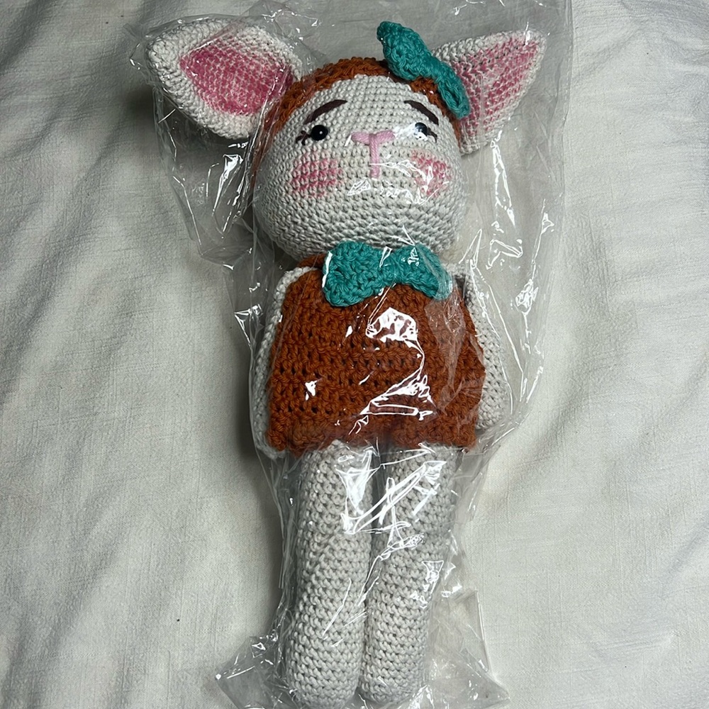 Handmade crochet bunny doll